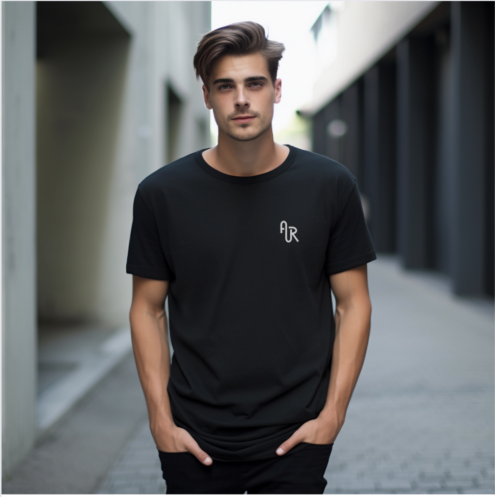 Debut classic brand logo adult Tee - Black